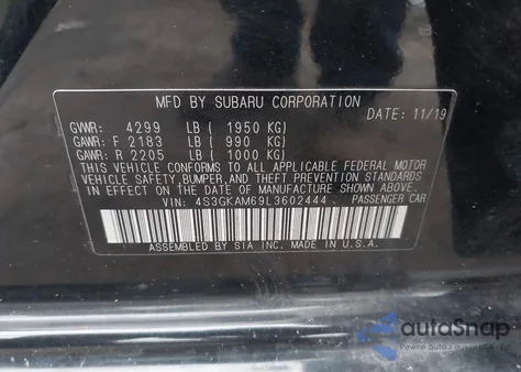 2020 Subaru Impreza Sport z USA, uszkodzony, nr VIN 4S3GKAM69L3602444